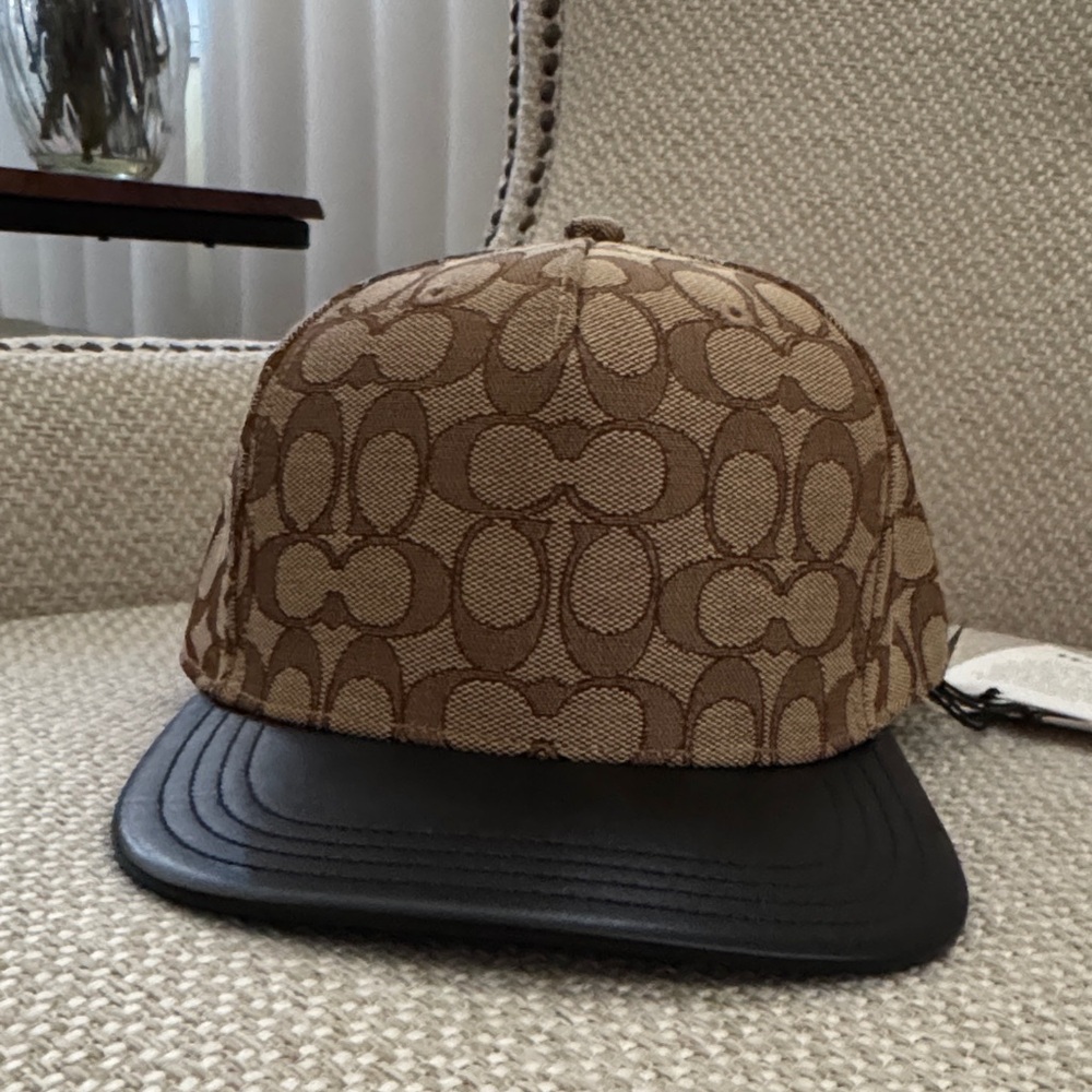 Coach Brown and Black Patterned Hat